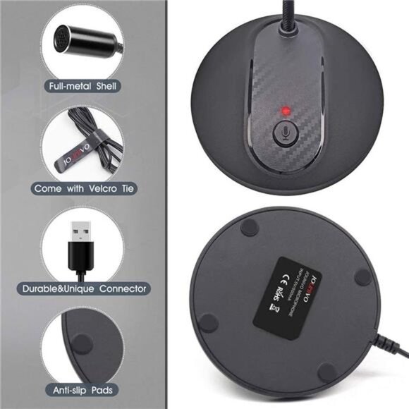 USB Microphone, Computer PC Microphone with Mute Button for Streaming,Podcasting - Picture 2 of 6